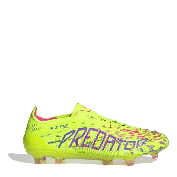 Adidas  Kids Yellow Predator Elite Firm Ground Football Boots Kids in Size 5.5, Sports Direct