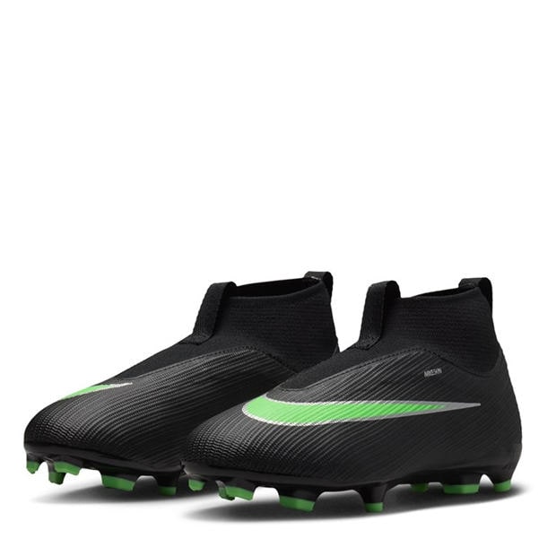 Black/Green - Nike - Unisex Kids' Superfly 11 Academy Firm Ground Football Boots