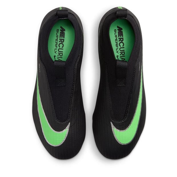 Black/Green - Nike - Unisex Kids' Superfly 11 Academy Firm Ground Football Boots