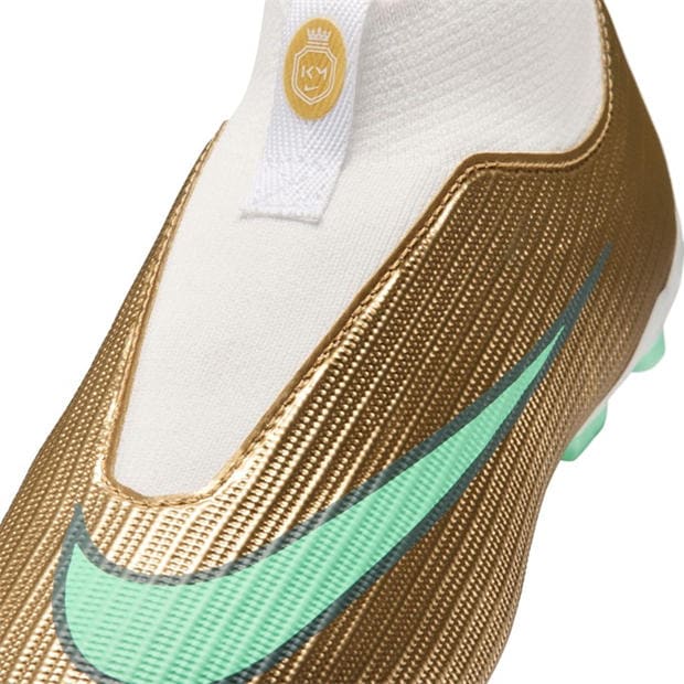 Gold/Jade - Nike - Unisex Kids' Superfly 11 Academy Firm Ground Football Boots