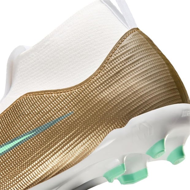 Gold/Jade - Nike - Unisex Kids' Superfly 11 Academy Firm Ground Football Boots