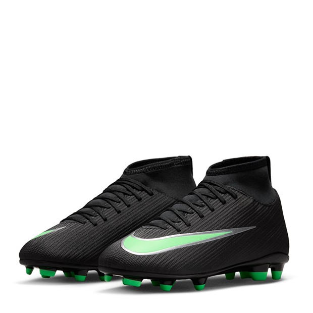 Black/Green - Nike - Unisex Kids' Superfly 11 Club Firm Ground Football Boots