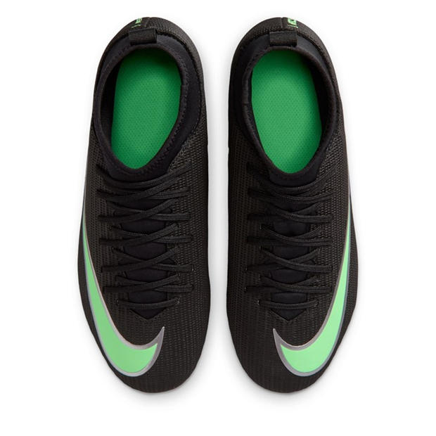 Black/Green - Nike - Unisex Kids' Superfly 11 Club Firm Ground Football Boots
