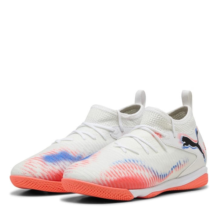 Puma  Kids White Future 8 Match It + Mid Indoor Football Boots in Size 3.5, Sports Direct