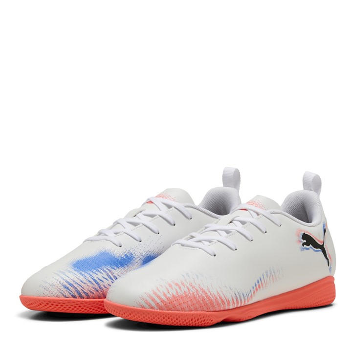 Puma  Kids White ' Future 8 Play It Indoor Football Boots in Size 4.5, Sports Direct