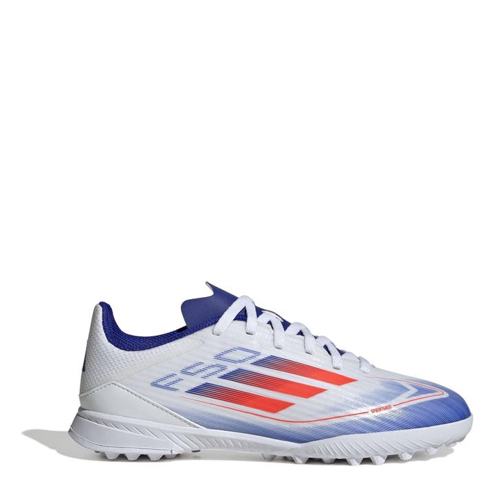 Adidas Boys White F50 League  Astro Turf Football Boots in Size 3.5, Sports Direct