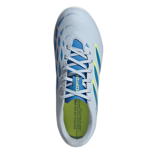 Blue/Yellow - adidas - Kids' Predator Club Astro Turf Football Boots