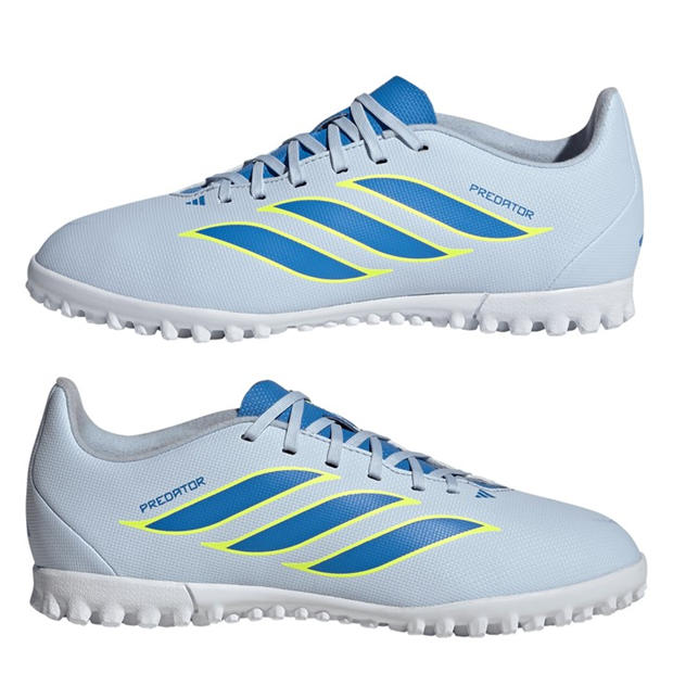 Blue/Yellow - adidas - Kids' Predator Club Astro Turf Football Boots