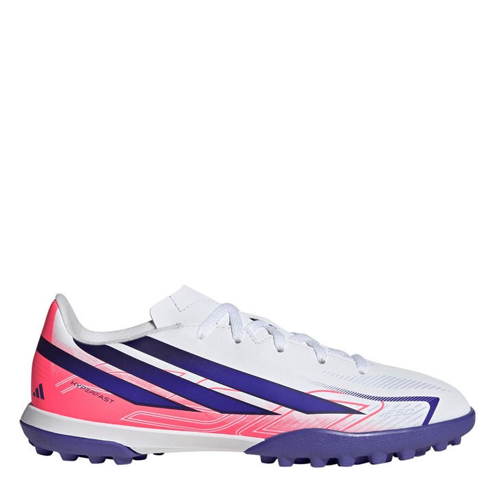 Adidas Boys White F50 Hyperfast Club Turf Football Boots  in Size 4, Sports Direct