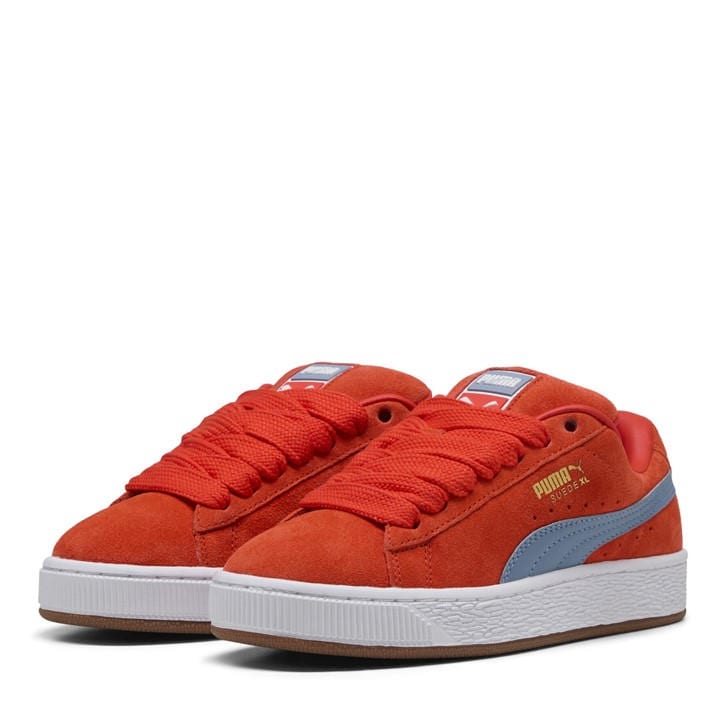 Puma Boys Red Suede Xl Jr Low-Top Trainers in Size 5, Sports Direct