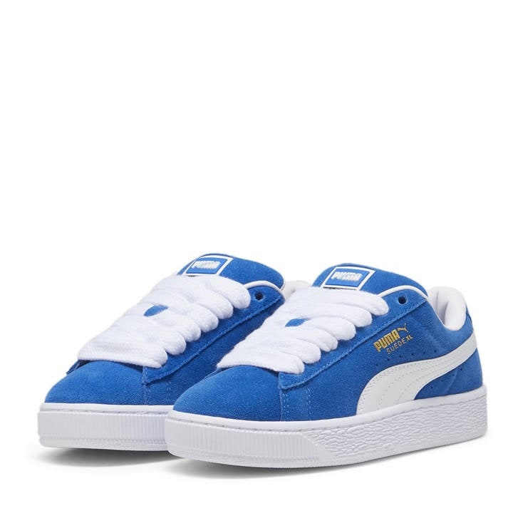 Puma Boys Blue Suede Xl Jr Low-Top Trainers in Size 3, Sports Direct