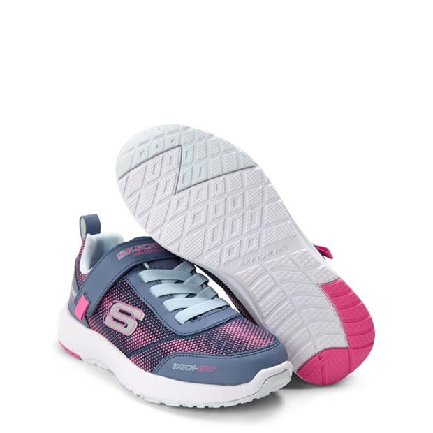 Charcoal/Pink - Skechers - Dynamic Tread - Journey Time Slip On Trainers Unisex Kids