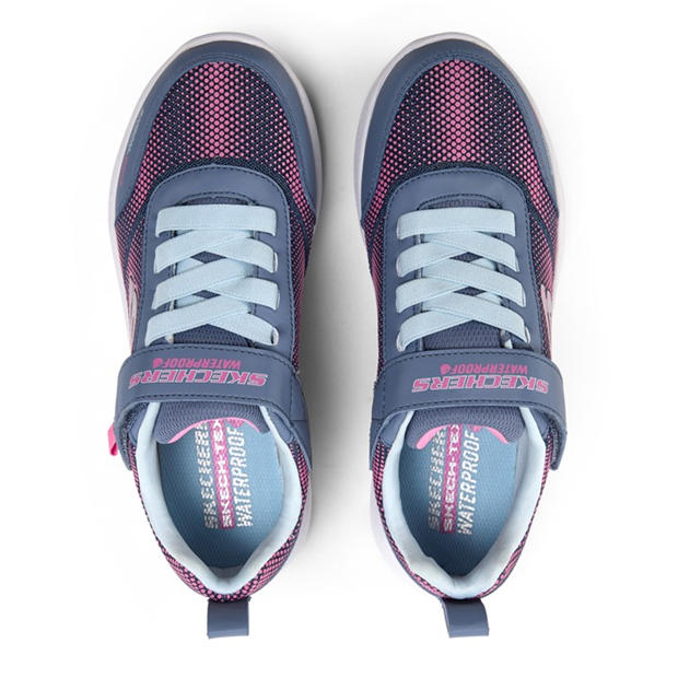 Charcoal/Pink - Skechers - Dynamic Tread - Journey Time Slip On Trainers Unisex Kids