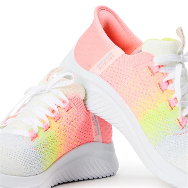 Coral/Multi - Skechers - Unisex Kids' Slip On Trainers