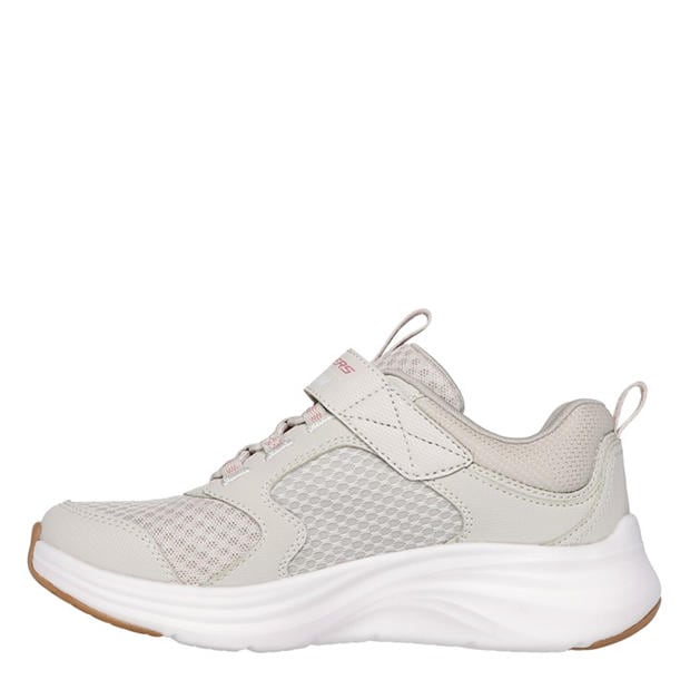Natural - Skechers - Bungee And Strap Qtr Overlay Mesh S Slip On Trainers Unisex Kids