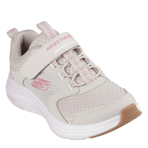 Natural - Skechers - Bungee And Strap Qtr Overlay Mesh S Slip On Trainers Unisex Kids
