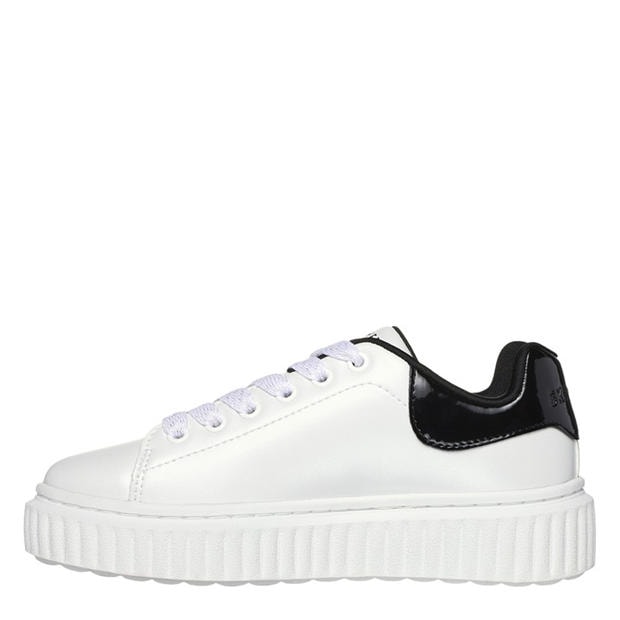 Wht/Blk/Gold - Skechers - Kids' Casual Low-Top Trainers