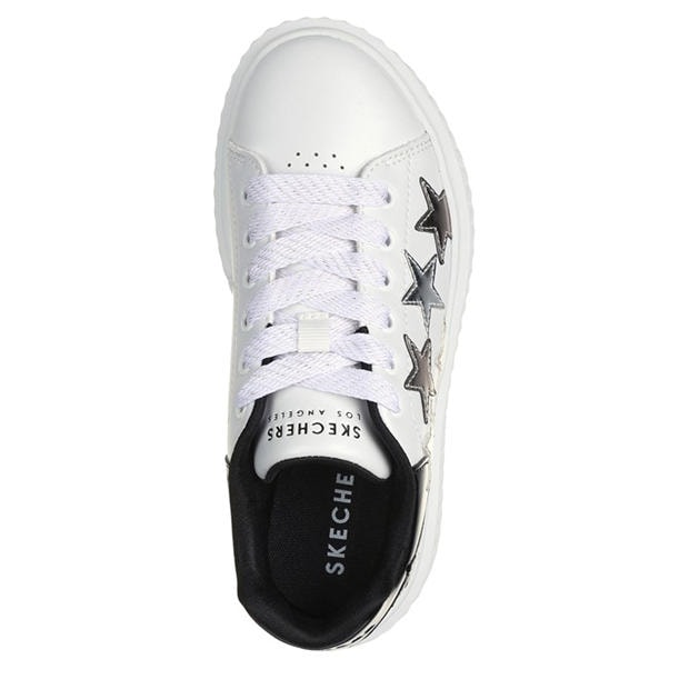 Wht/Blk/Gold - Skechers - Kids' Casual Low-Top Trainers