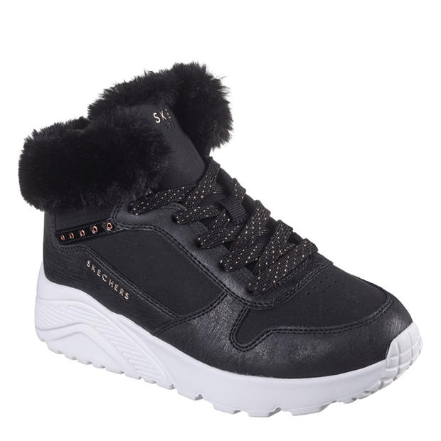 Black/Rose Gold - Skechers - Kids' High-Top Trainers