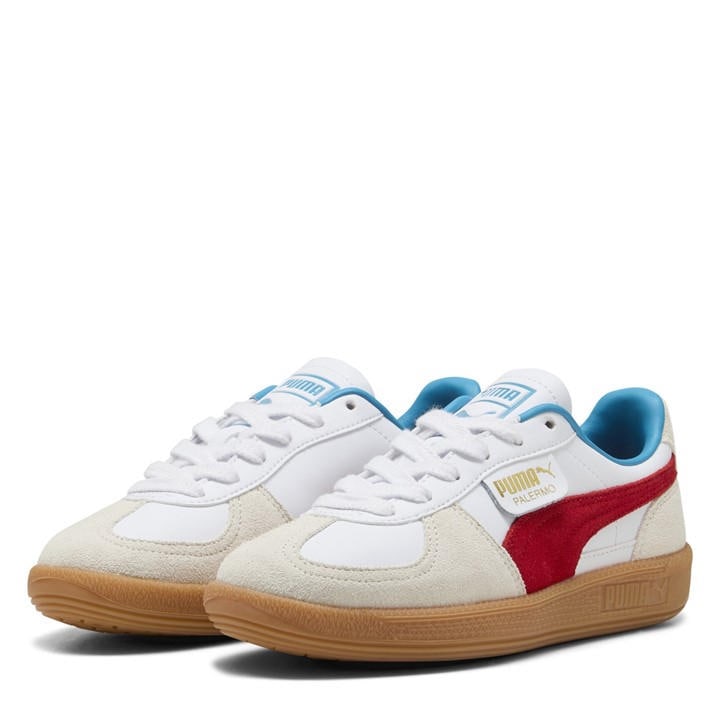 Puma Boys White Palermo Leather Jr Low-Top Trainers in Size 5.5, Sports Direct