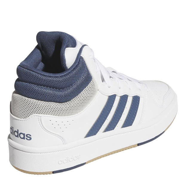 Ftwr White/Prel - adidas - Kids' Hoops Mid Classic High-Top Trainers