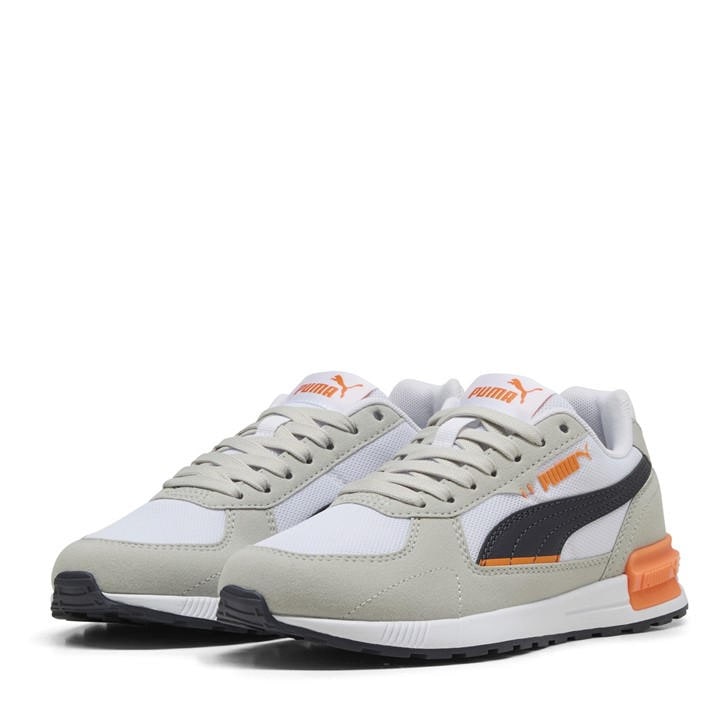 Puma Boys White Kids' Graviton Low-Top Trainers in Size 4, Sports Direct