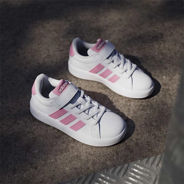 Ftwr White/Blis - adidas - Kids' Grand Court 3.0 Trainers
