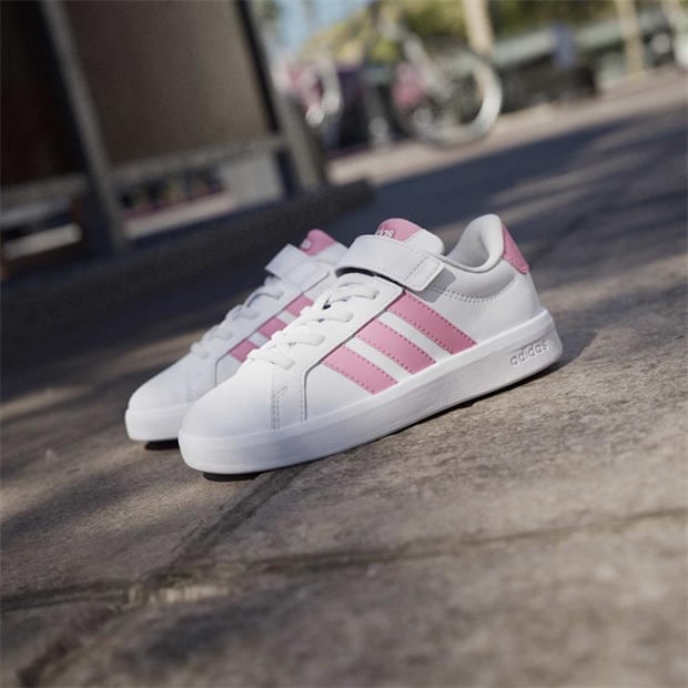 Ftwr White/Blis - adidas - Kids' Grand Court 3.0 Trainers