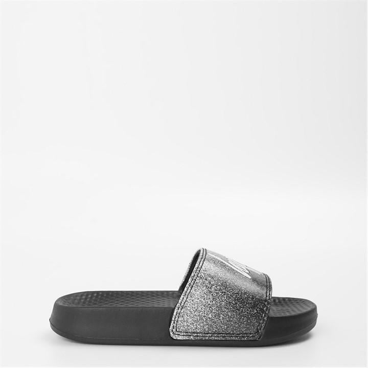 Hype  Kids Black ' Speckle Slider Slipper in Size C11, Sports Direct