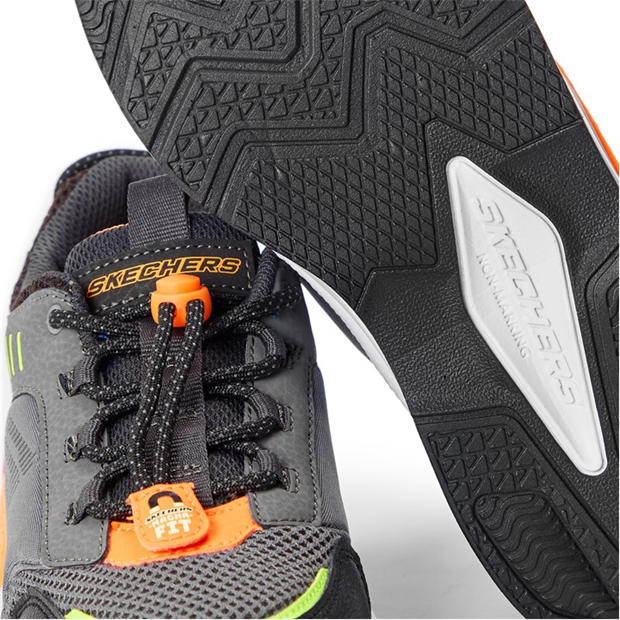 Charcoal/Multi - Skechers - Unisex Kids' Ultrasurge Slip On Trainers