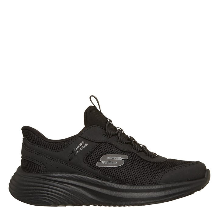 Skechers Boys Black Kids Slip On Trainers in Size 5, Sports Direct