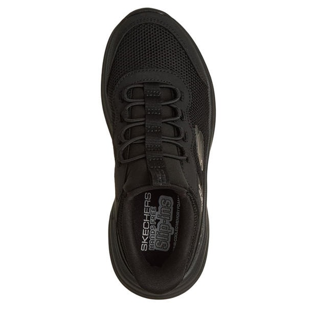 Black - Skechers - Kids Slip On Trainers