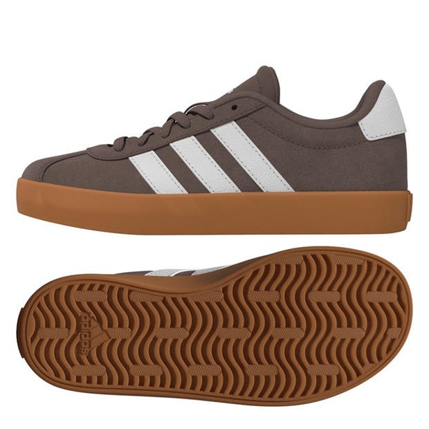 Earth/ Wht/Gum - adidas - VL Court 3.0 Shoes Junior Boys