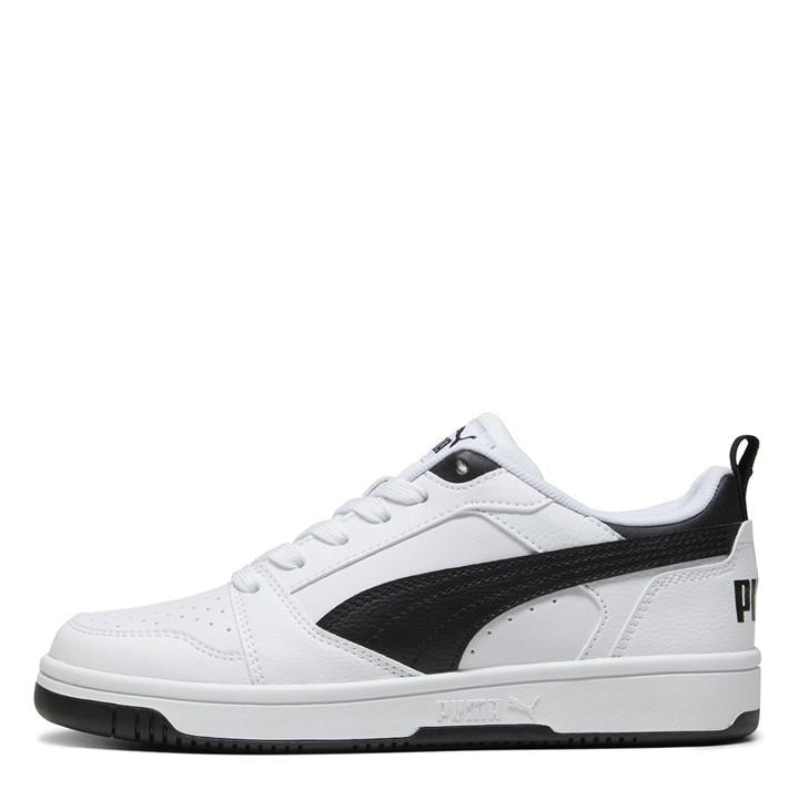 Puma  Kids Black ' Rebound Lo Jr High-Top Trainers in Size 3.5, Sports Direct