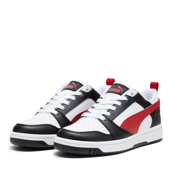 Puma  Kids Black ' Rebound Lo Jr High-Top Trainers in Size 3.5, Sports Direct