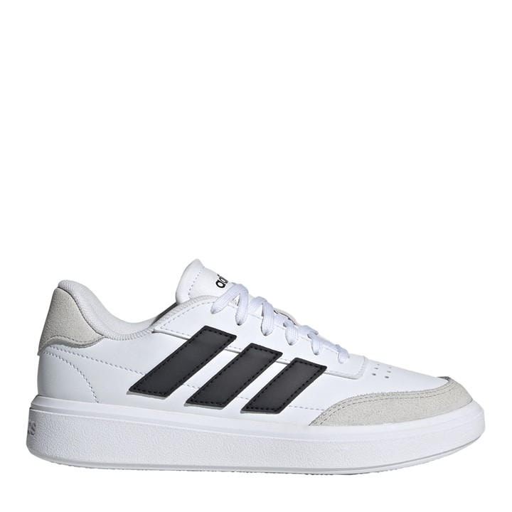 Adidas  Kids White Courtblock Court Trainers in Size 3.5, Sports Direct