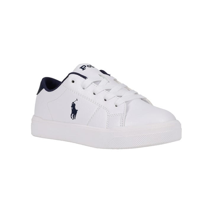 Polo Ralph Lauren Boys White  Sutton Low-Top Trainers in Size 3, Sports Direct