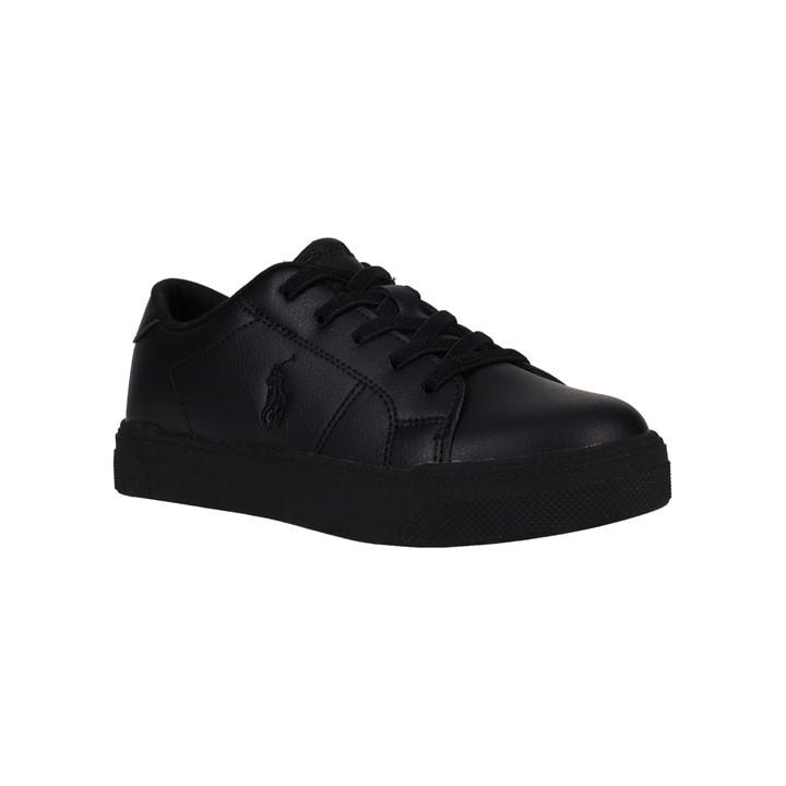 Polo Ralph Lauren Boys Black  Sutton Low-Top Trainers in Size 5, Sports Direct