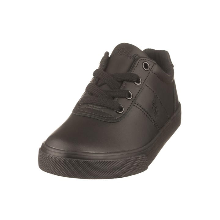Polo Ralph Lauren Boys Black Hanford Iii Low-Top Trainers in Size 4, Sports Direct