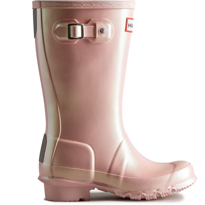 Hunter  Kids Pink ' Wellingtons in Size 4, Sports Direct