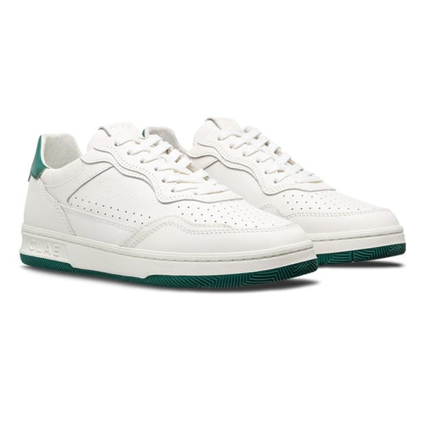 Wht/Lth/Blk - Clae - Unisex Kids' Low-Top Trainers