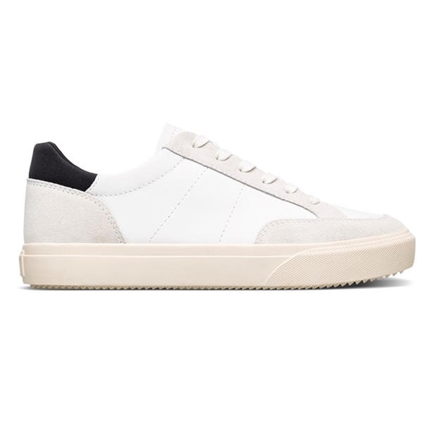 Wht/Lth/Blk - Clae - Kids' Low-Top Trainers