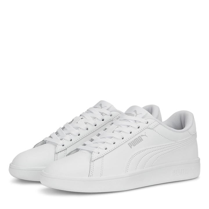 Puma Boys White Smash Vulc  Trainers in Size 5.5, Sports Direct