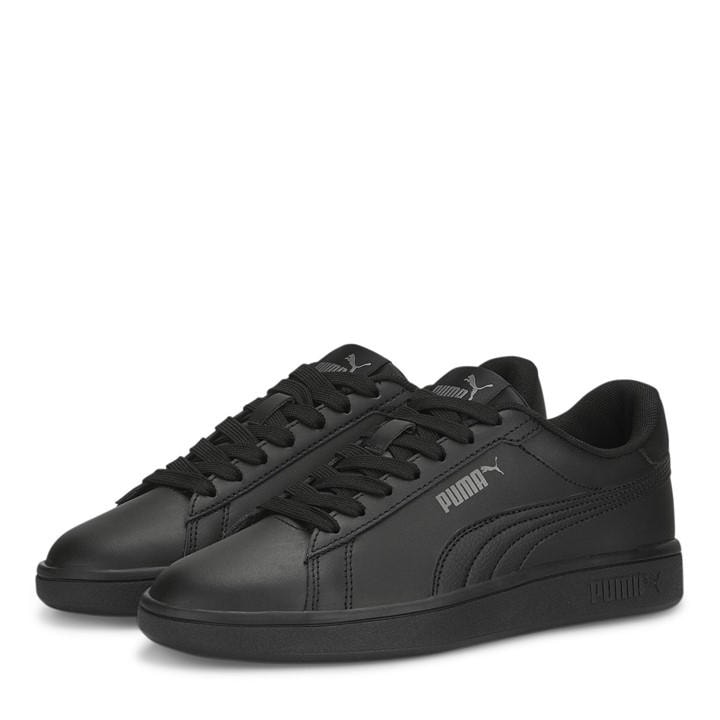 Puma Boys Black Smash Vulc  Trainers in Size 5.5, Sports Direct