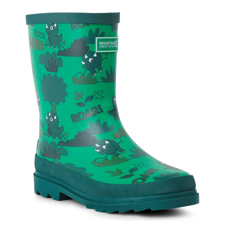 Regatta  Kids Green Kids' Mudplayjnrii Wellies in Size 3, Sports Direct