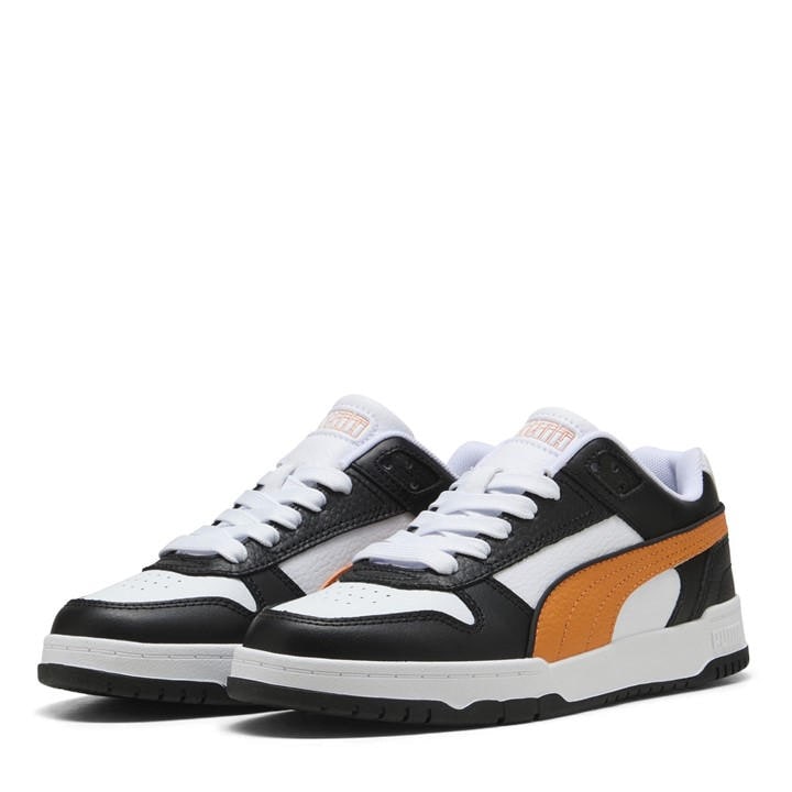 Puma Boys Black Rbd Low Trainers  in Size 4, Sports Direct
