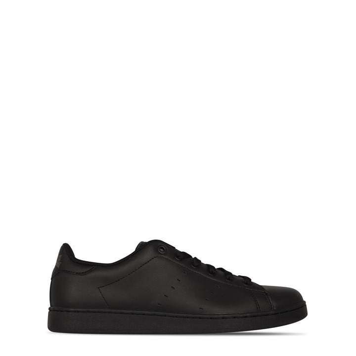 Lonsdale Boys Black Leyton Leather Trainers  in Size 3, Sports Direct
