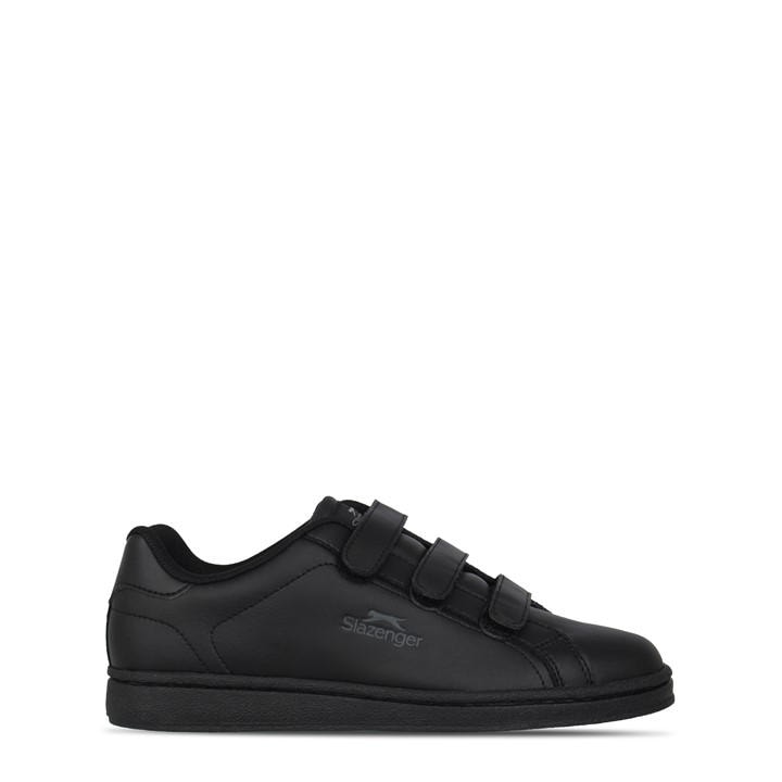 Slazenger Boys Black Ash Vel Trainers  in Size 6.5, Sports Direct