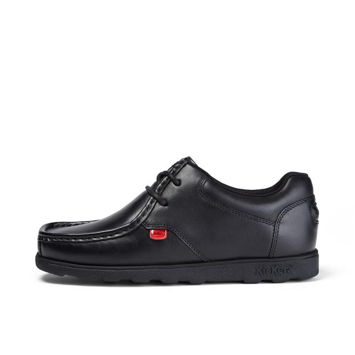 Kickers Boys Black Fragma Lace Up Kids Shoes in Size 5, Sports Direct