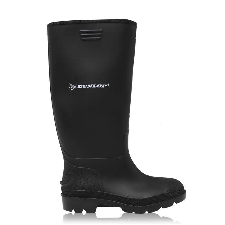 Dunlop Boys Black  Wellingtons in Size 6, Sports Direct